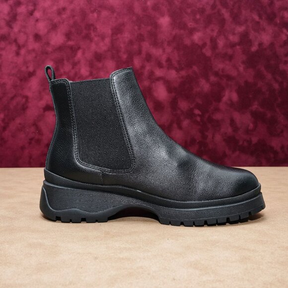 Linea Paolo Women Black Leather Fashion Comfortable Chelsea Boots sz 7.5 - Picture 4 of 8